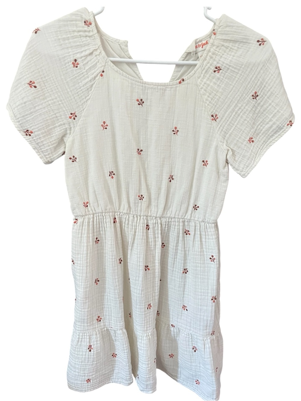 Cat & Jack Cream Dress with Pink Floral Accents